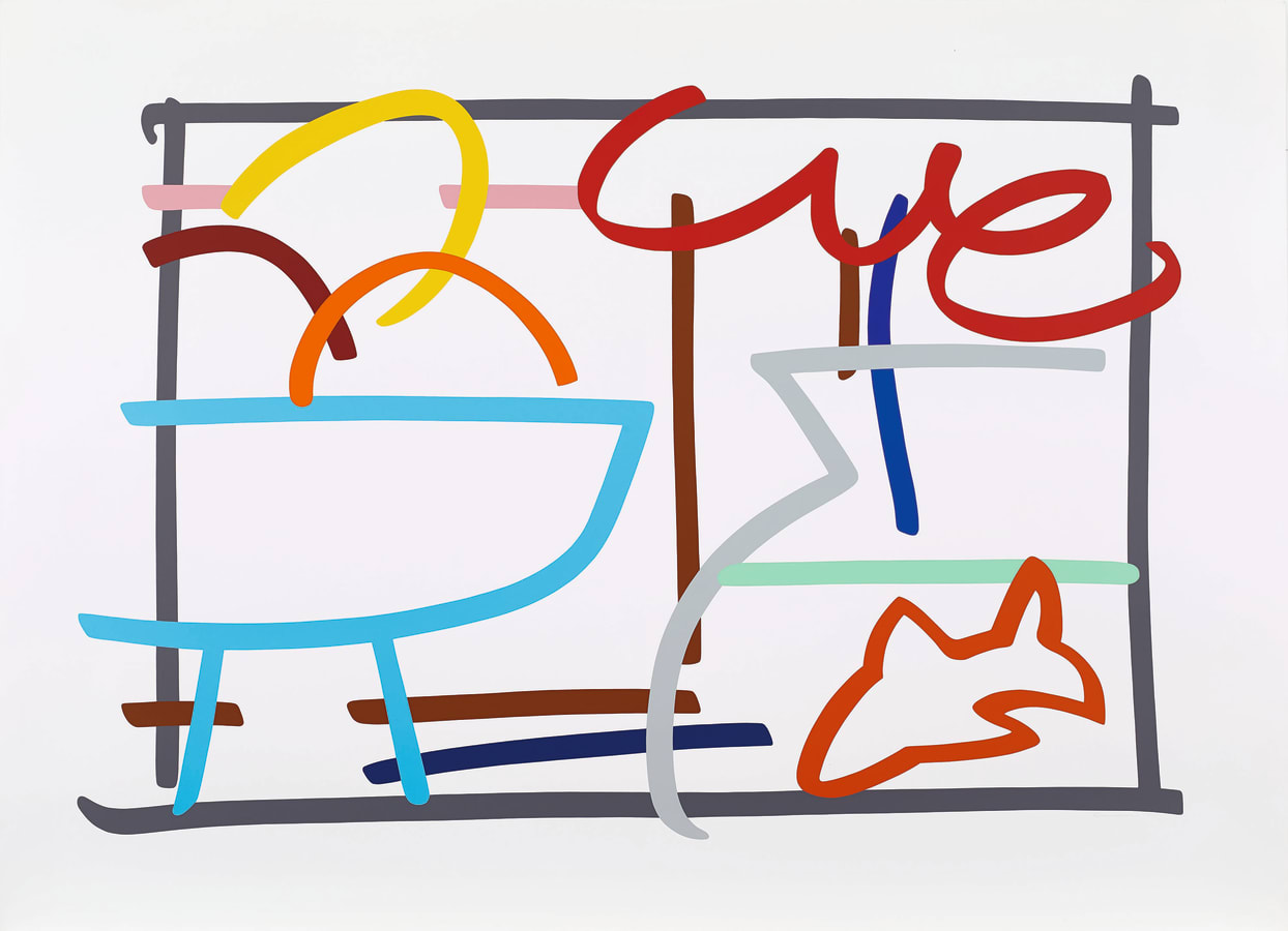 Tom Wesselmann, Fast Sketch Still life with Fruit and Goldfish, 1990