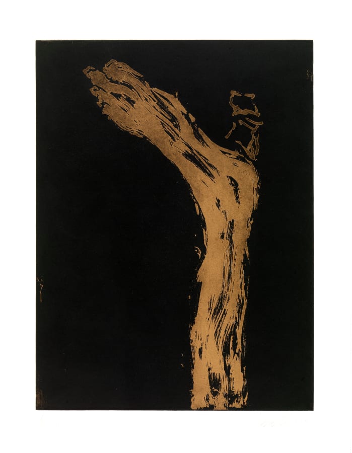 Georg Baselitz, Piedi V (gold), 2020