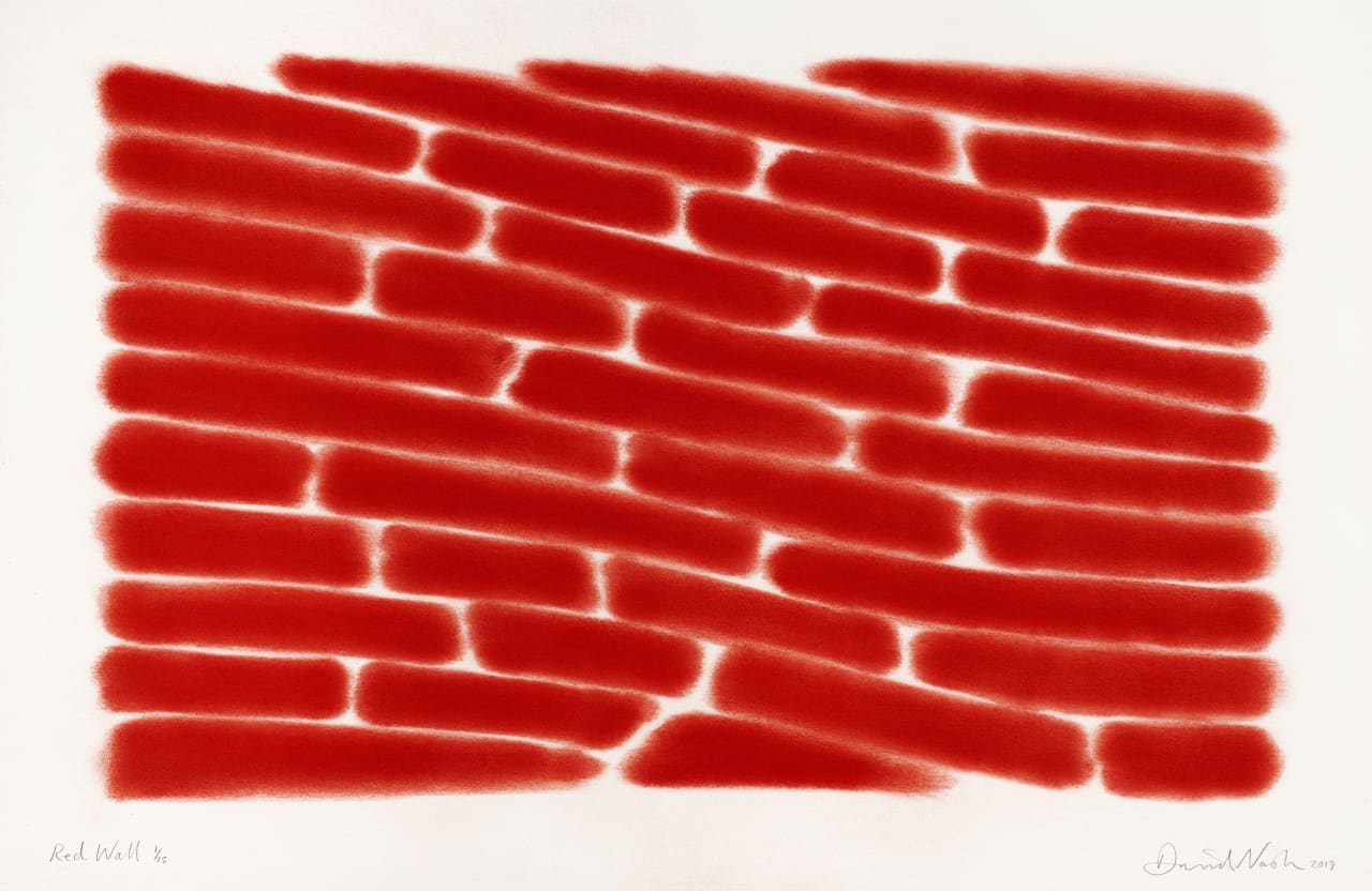 David Nash, Red Wall, 2019