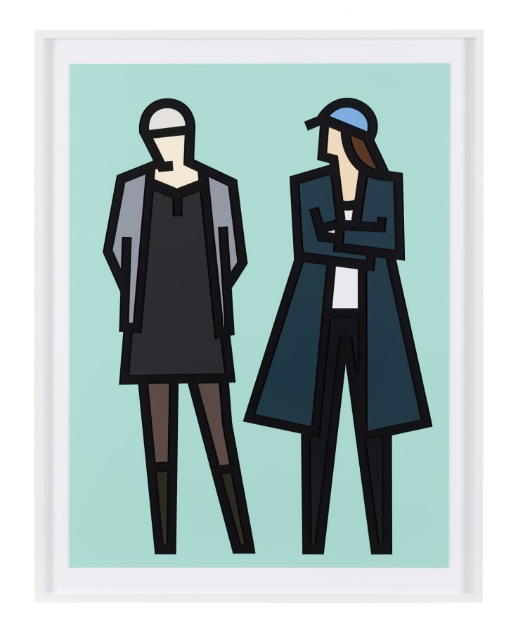 Julian Opie, Standing Couples: Jade and Julia., 2024