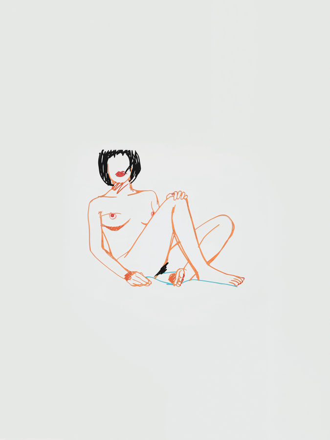 Tom Wesselmann, Sitting Nude, 1987