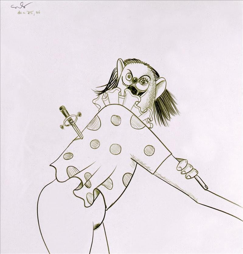 Artwork: George Condo, Green Actor Study, 2007