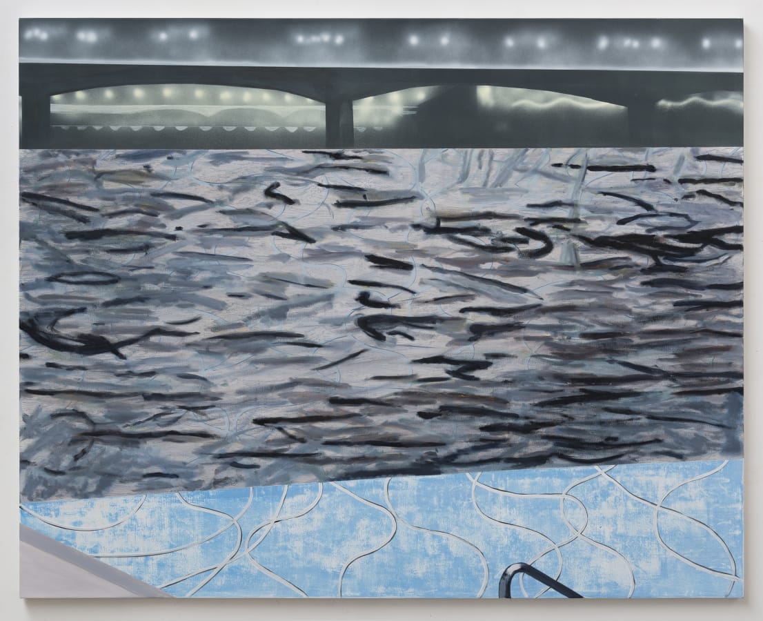 Artwork: Dexter Dalwood, The Thames below Waterloo, 2014