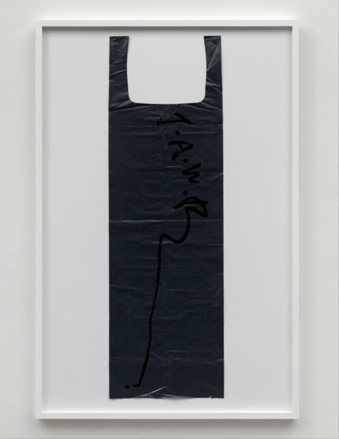 Artwork: Matias Faldbakken, Untitled (Garbage Bag Grey #1), 2010
