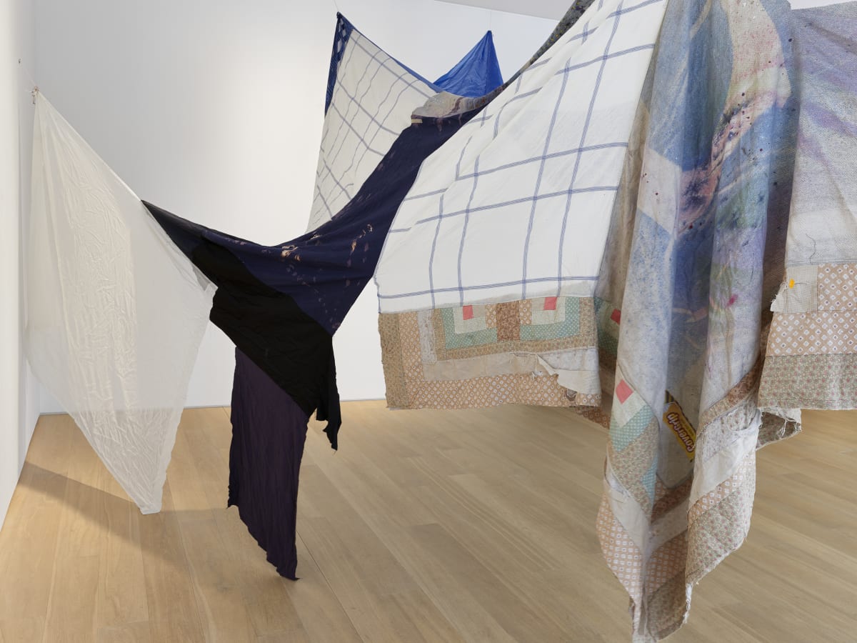 Artwork: Eric N. Mack, Rhythm of the world that we consent to without being able to measure (from blue duets), 2018