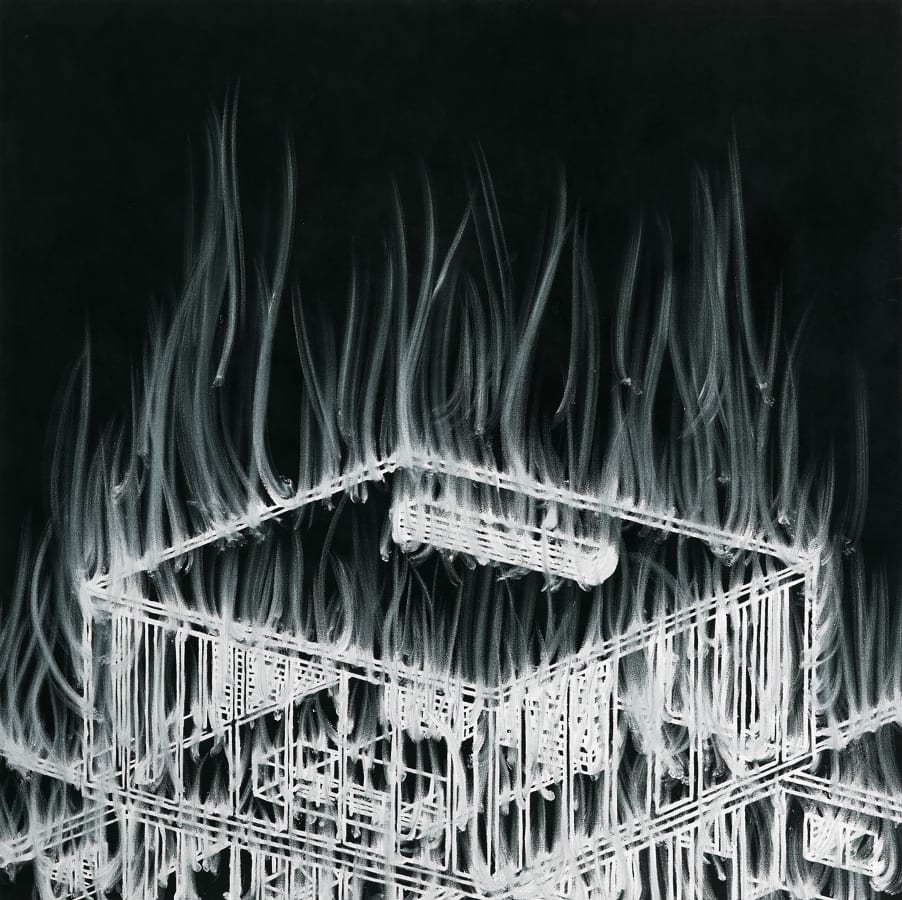 Artwork: Gary Simmons, Top House Fire, 2007