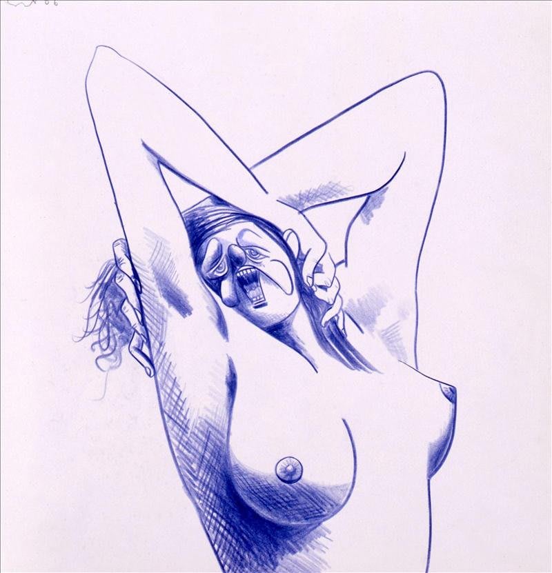 Artwork: George Condo, Blue Nude Study, 2006