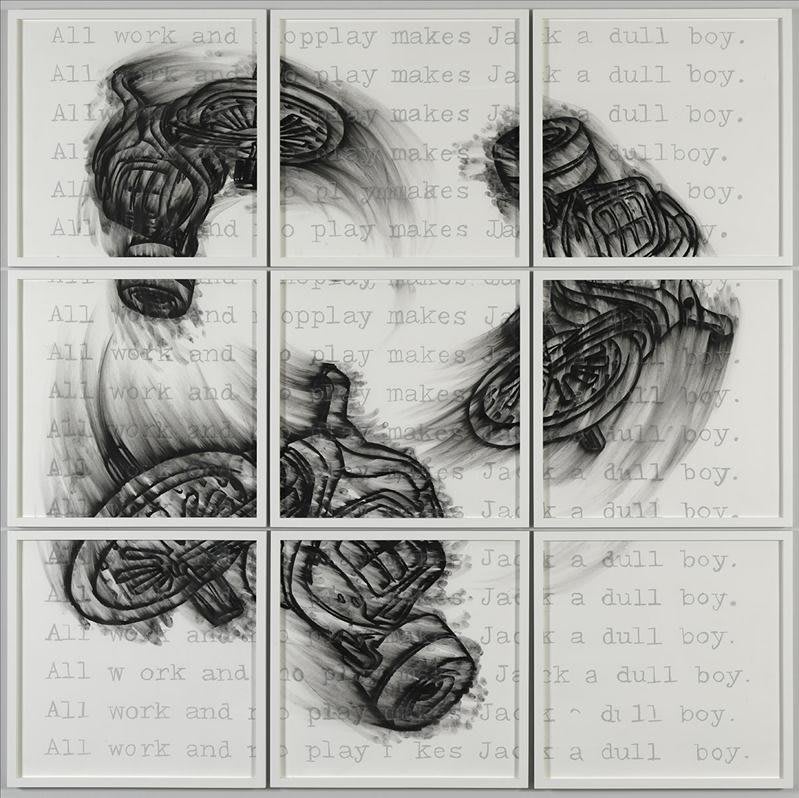 Artwork: Gary Simmons, Big Wheel Spiral, 2011