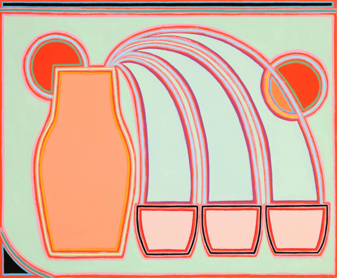 Artwork: Holly Coulis, Triple Pour, Oranges, 2018