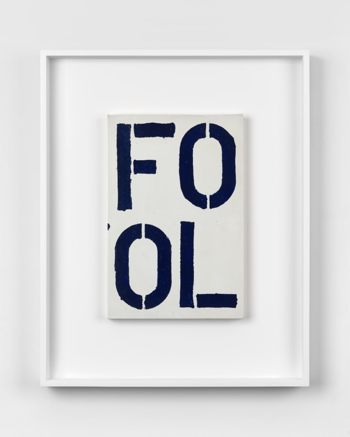 Artwork: Christopher Wool, Blue Fool, 1990