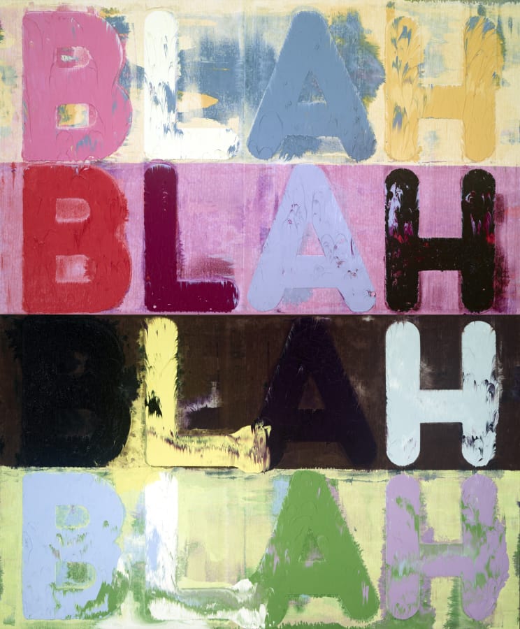 Artwork: Mel Bochner, Blah, Blah, Blah, 2015