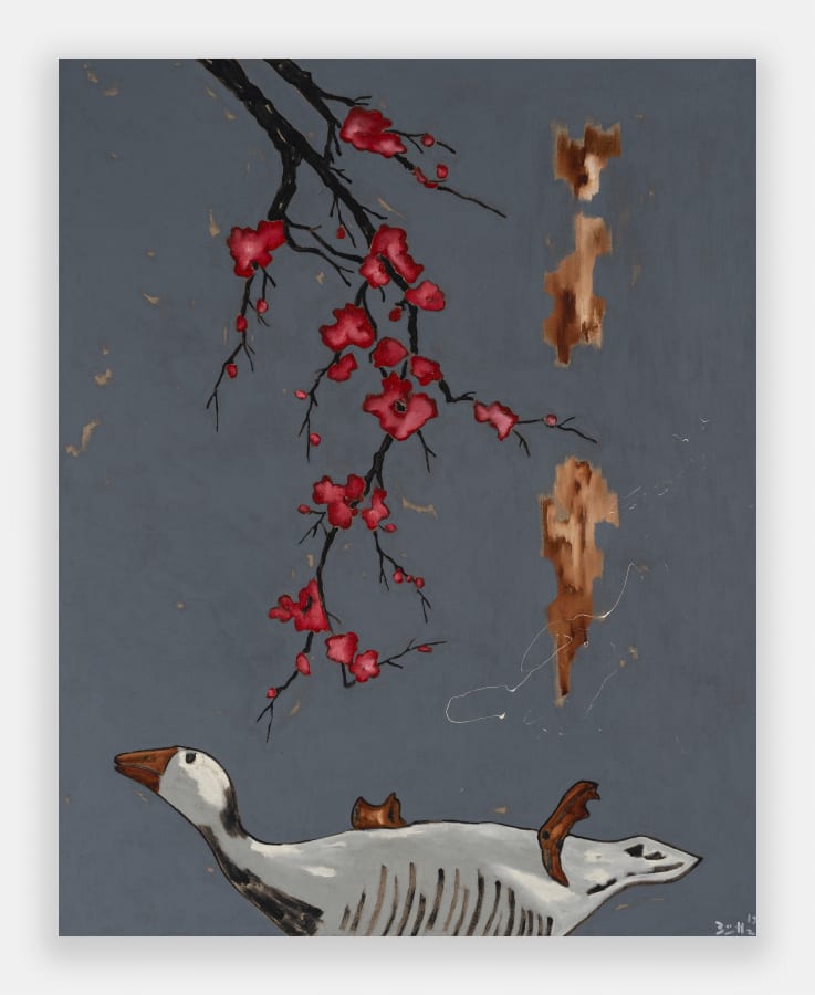 Artwork: Werner Büttner, Rural Accident (Ländlicher Unfall), 2019