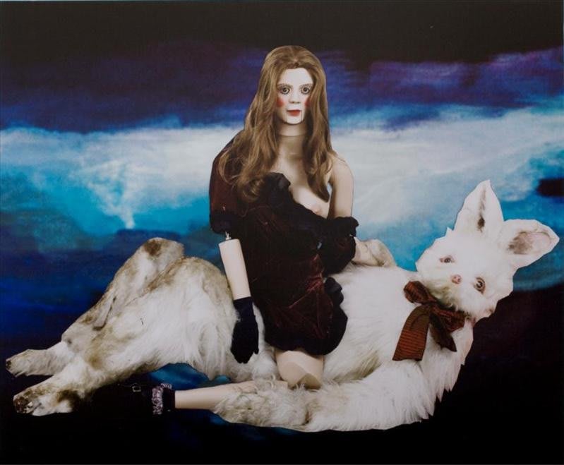 Artwork: Marnie Weber, Girl on Bunny, 2009
