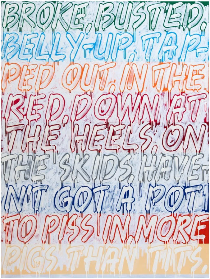 Artwork: Mel Bochner, Broke, 2013