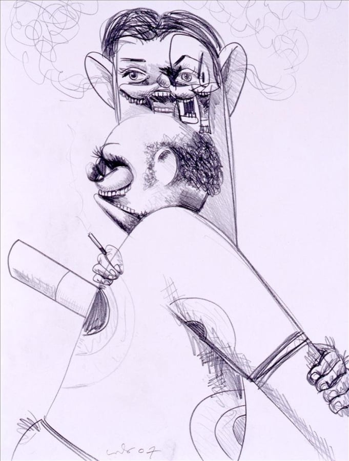 Artwork: George Condo, Father and Son, 2007