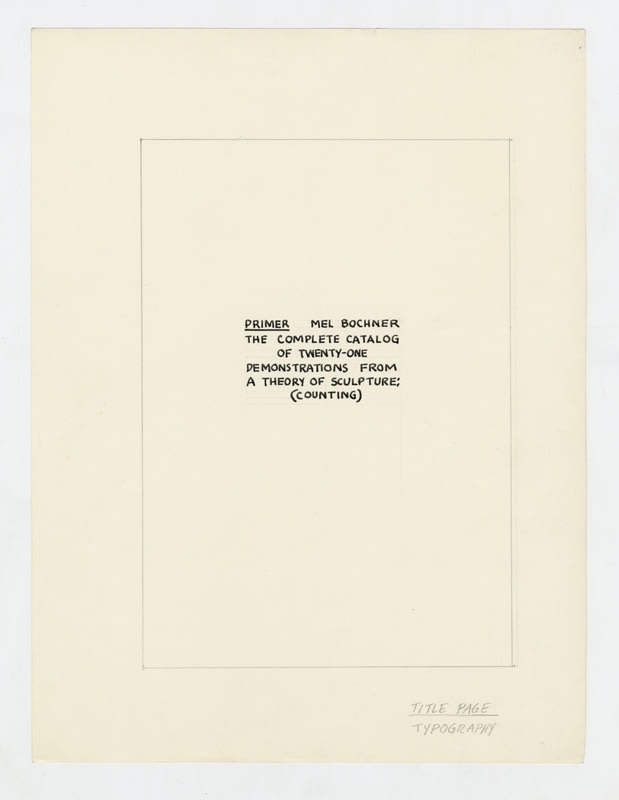 Artwork: Mel Bochner, Primer, 1973