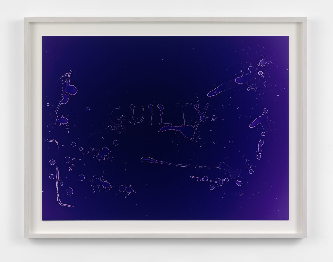 Artwork: Josephine Pryde, The Semen of an Anonymous Stallion Exposed in Artificial Light (80mm, Royal Blue Bigger Splash), 2017