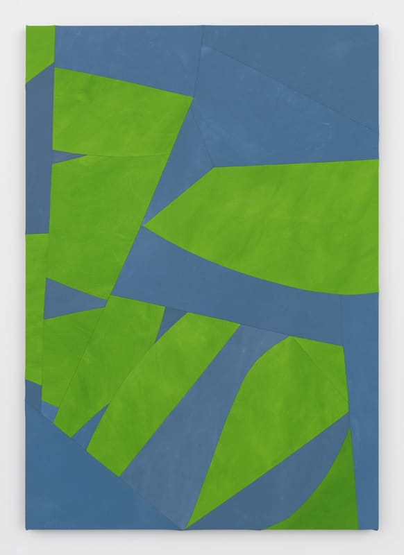 Artwork: Sarah Crowner, Sliced Seeds, Green and Blue, 2017