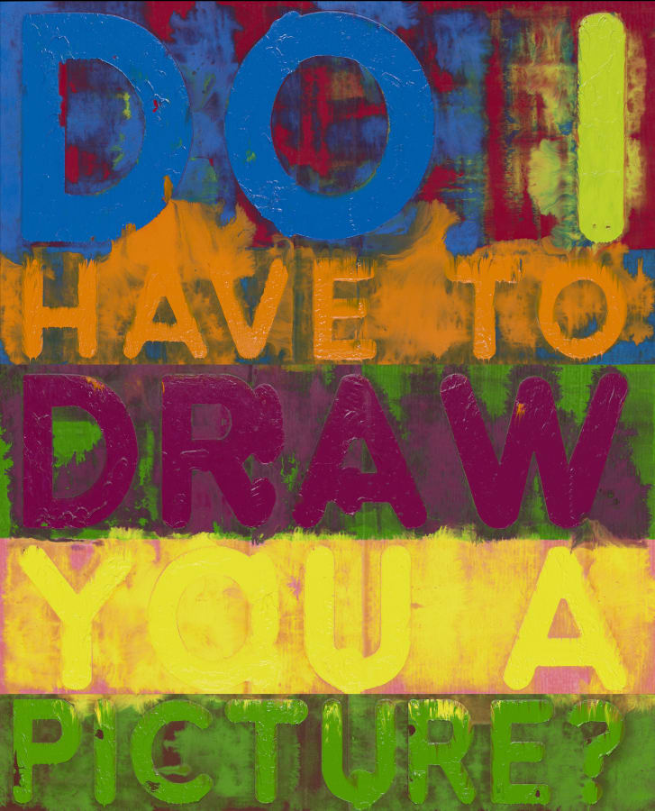 Artwork: Mel Bochner, Do I Have To Draw You A Picture?, 2017