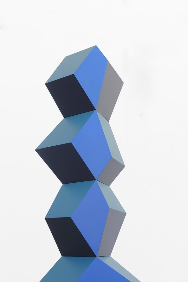 Artwork: Angela Bulloch, Heavy Metal Stack of Six: Bustle Hedgerow, 2020