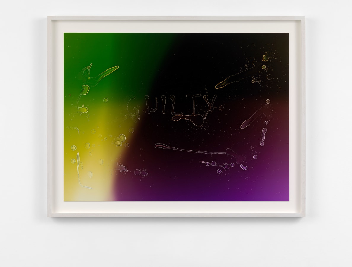 Artwork: Josephine Pryde, The Semen of an Anonymous Stallion Exposed in Artificial Light (80mm, Spectrum Green through Maroon), 2017