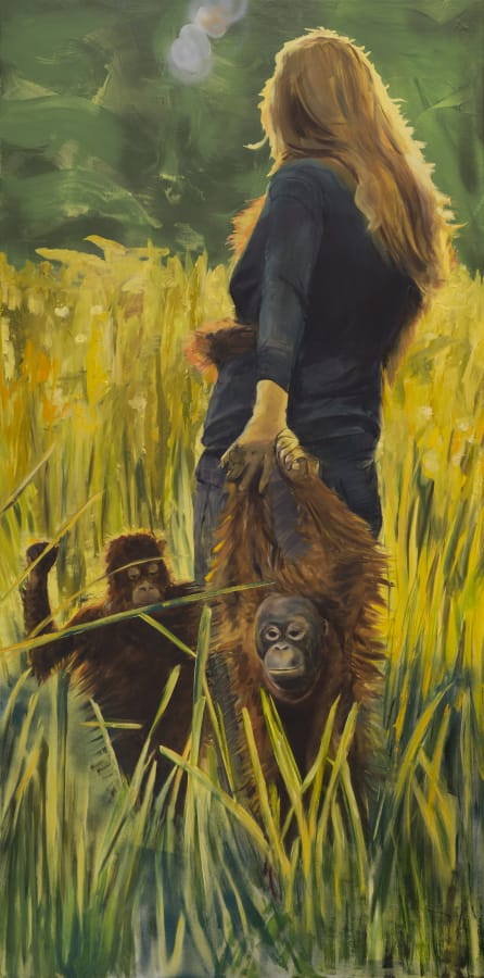 Artwork: Paulina Olowska, Birutė Galdikas with Cara, Carl and Sagito , 2017