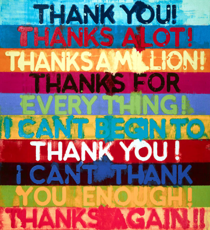 Artwork: Mel Bochner, Thank You, 2017
