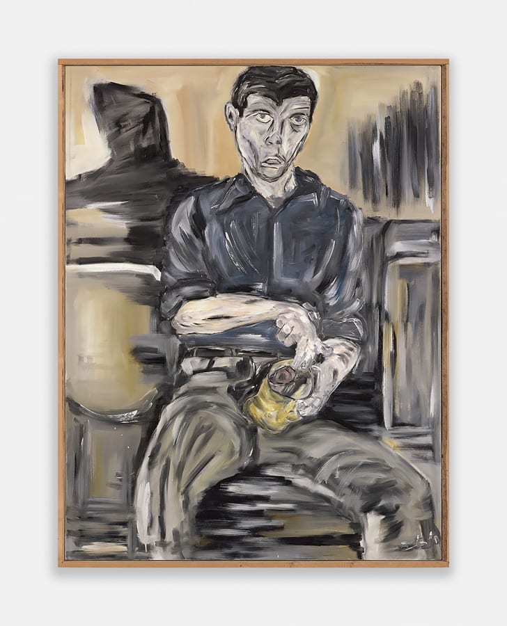 Artwork: Werner Büttner, Self-Portrait Masturbating at the Cinema (Selbstbildnis im Kino onanierend), 1980