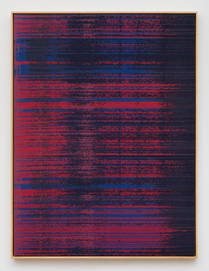 Artwork: Mika Tajima, Negative Entropy (Bioweaving Mill Brain Aneurysm Stent, Full Width, Red, Quad), 2020