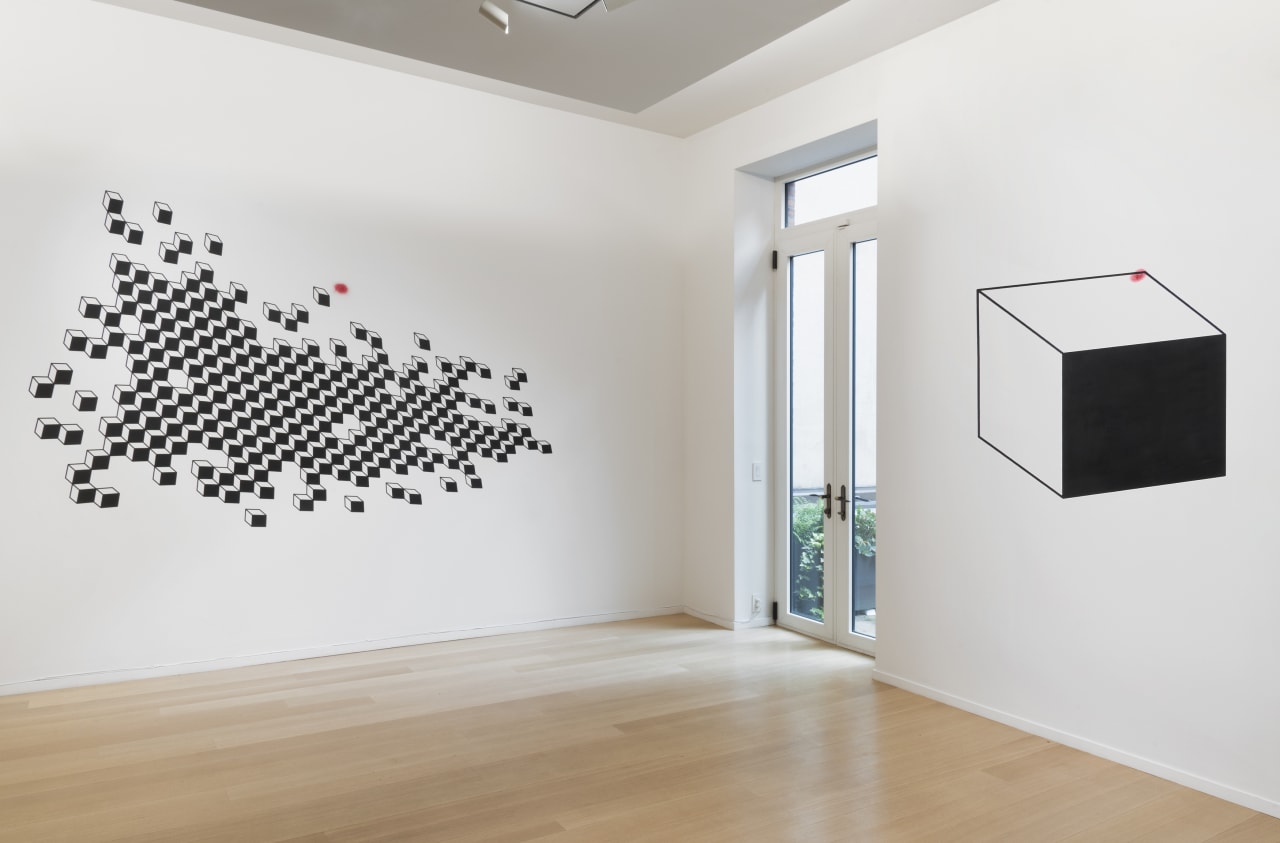 Artwork: Angela Bulloch, Vortex, Comma, Cube, 2019