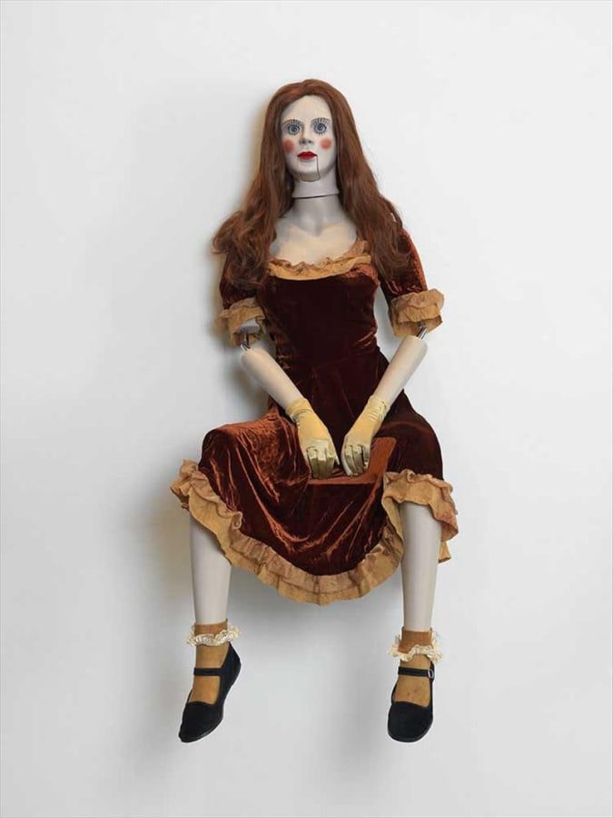 Artwork: Marnie Weber, The Truth Speakers (Girl with Copper Dress and Gold Trim), 2009