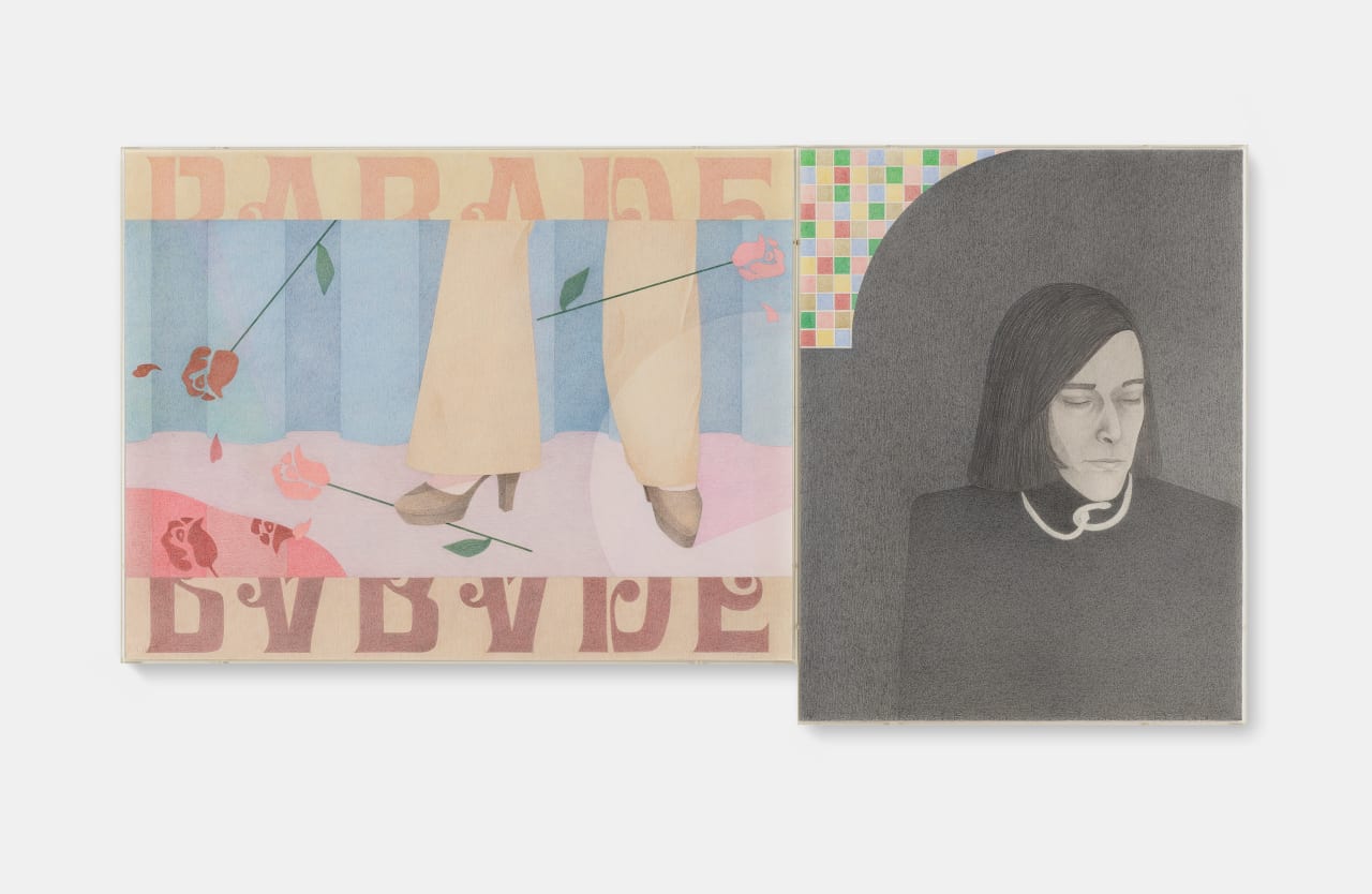 Artwork: Donna Huddleston, THREE ROSES (diptych), 2023