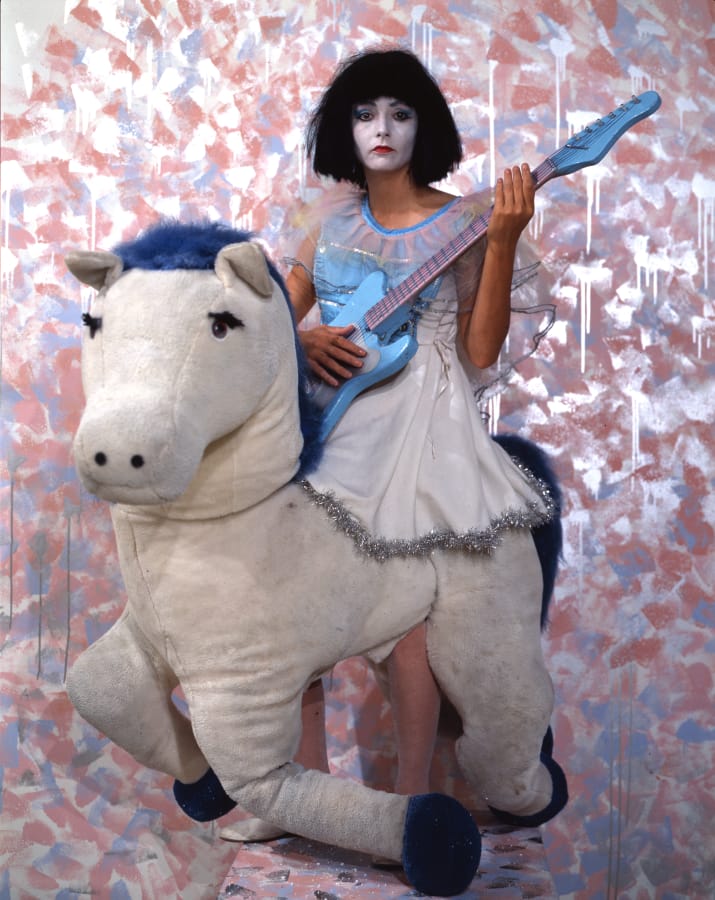 Artwork: Marnie Weber, Coquette Girl from Circus Girl Goes Downtown, 1992