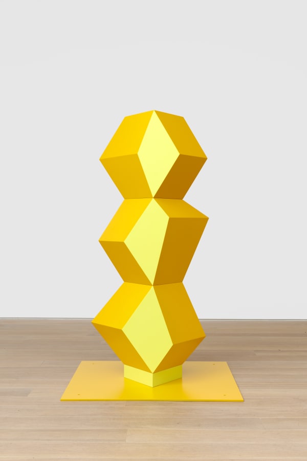 Artwork: Angela Bulloch, Heavy Metal Stack of Three: Krypton Griffin, 2021