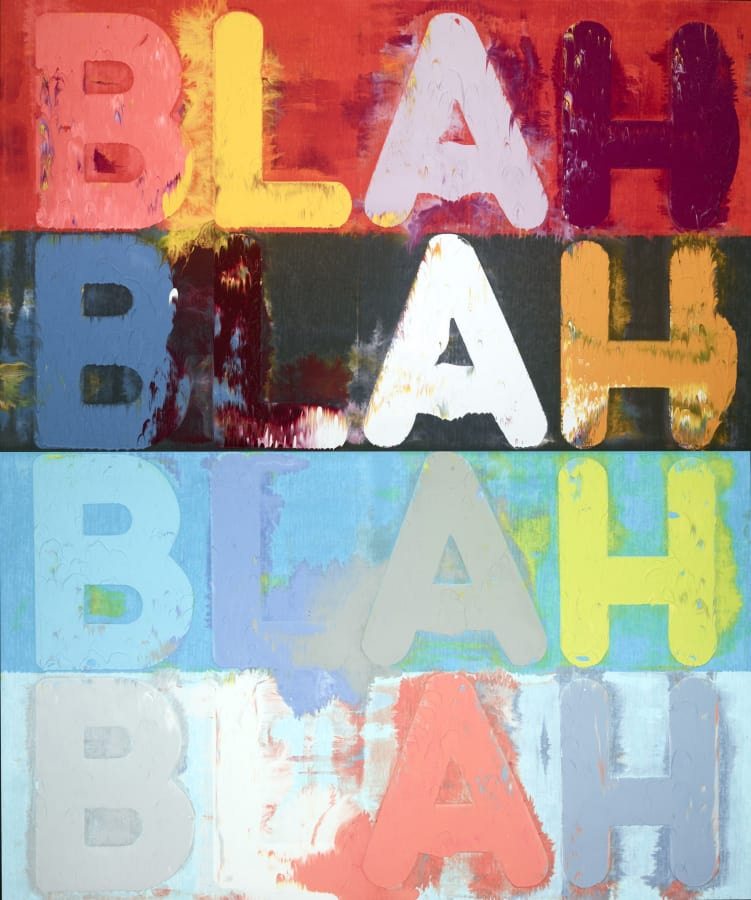 Artwork: Mel Bochner, Blah, Blah, Blah, 2015