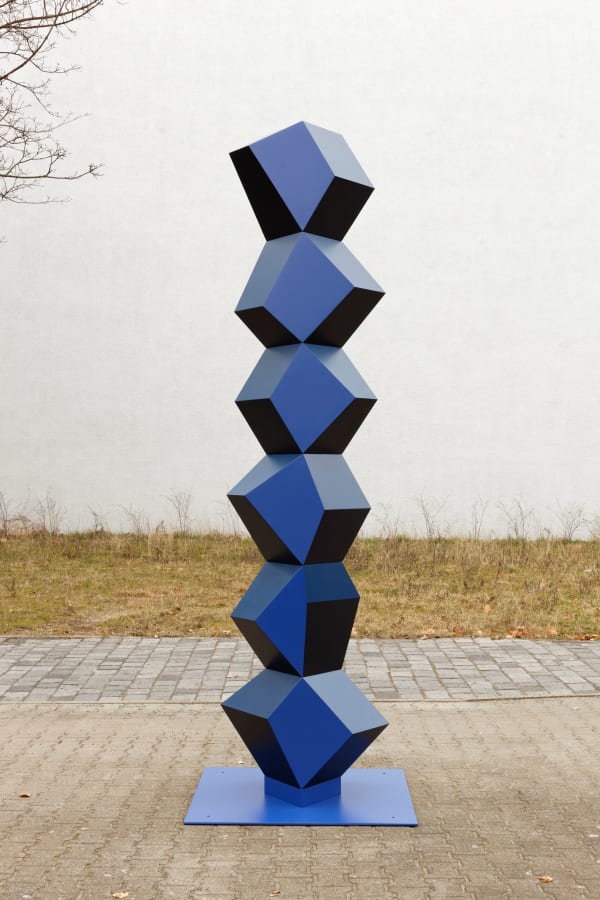Artwork: Angela Bulloch, Heavy Metal Stack of Six: Trichrome Blue, 2016