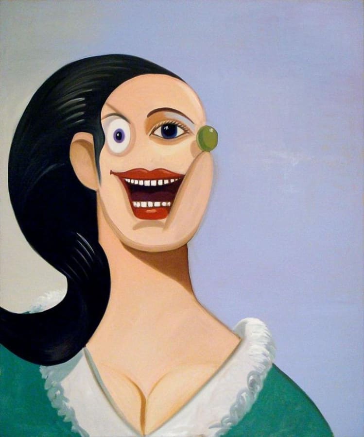 Artwork: George Condo, Smiling Girl with Black Hair, 2008