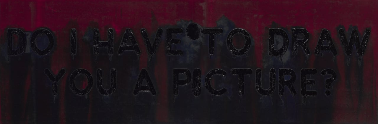 Artwork: Mel Bochner, Do I Have To Draw You a Picture, 2019