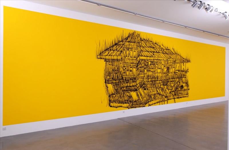 Artwork: Gary Simmons, House Burn, 2007