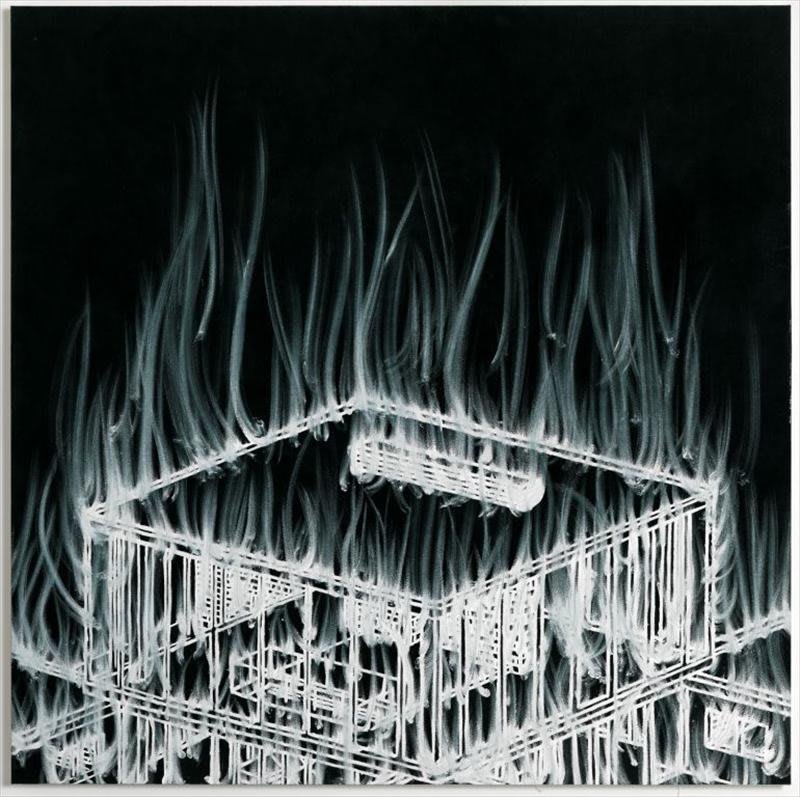 Artwork: Gary Simmons, Top House Fire, 2007