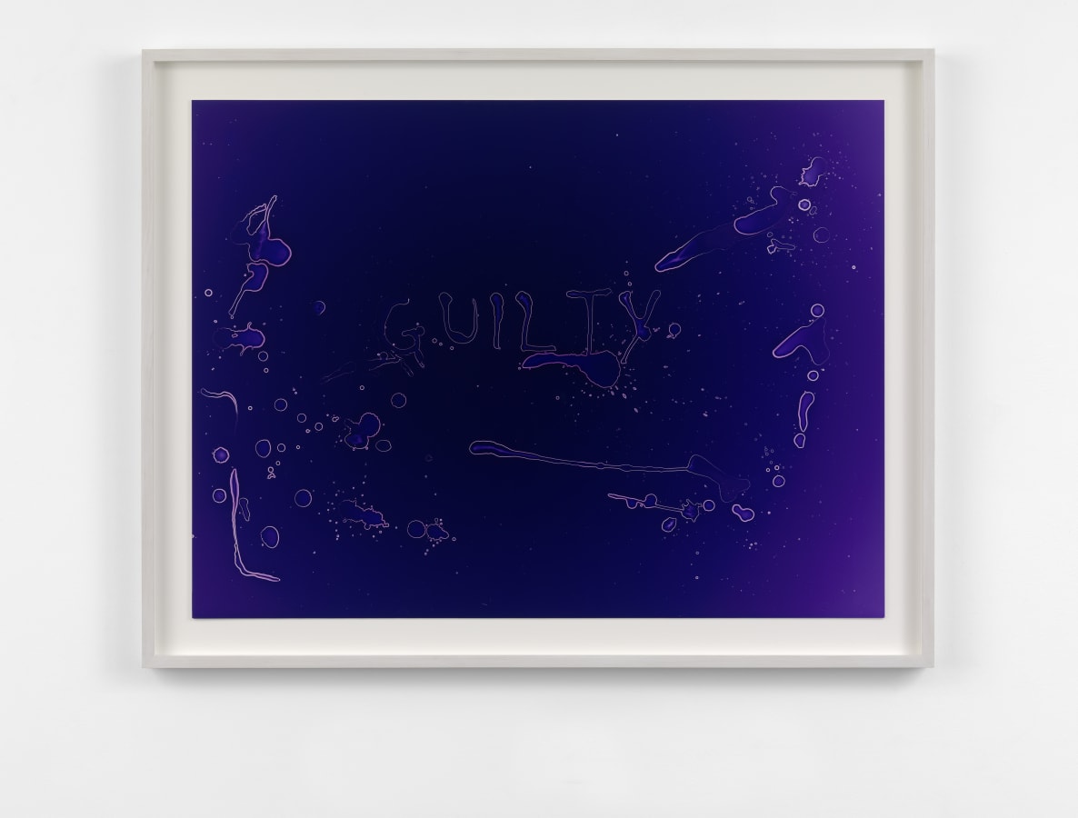 Artwork: Josephine Pryde, The Semen of an Anonymous Stallion Exposed in Artificial Light (80mm, Royal Blue Bigger Splash), 2017