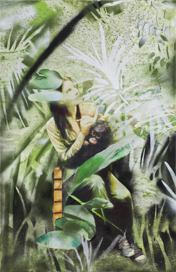 Artwork: Paulina Olowska, Studying in the Borneo Jungle, 2017
