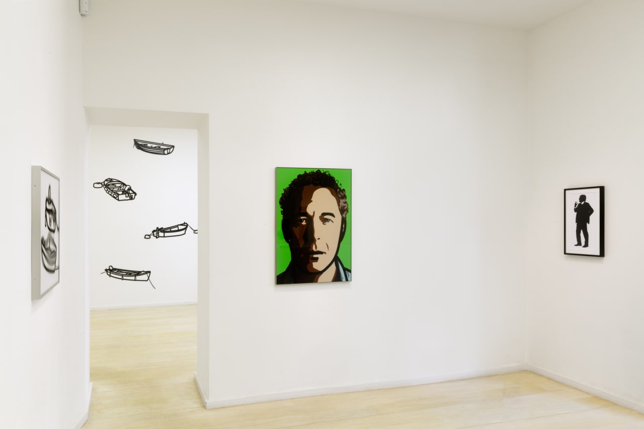 Installation view of Julian Opie: 2012 – 2015 at Alan Cristea Gallery, London, 2015. Photo: Peter White.