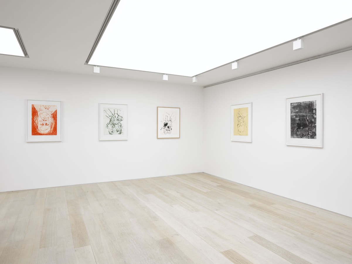 Installation view of Georg Baselitz: Devotion at Alan Cristea Gallery, London, 2019. Photo: Jack Hems.