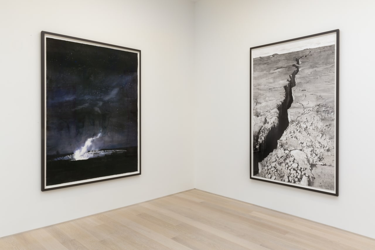 Installation view of works by Emma Stibbon in Volcano at Cristea Roberts Gallery, 2017. Photo Jack Hems