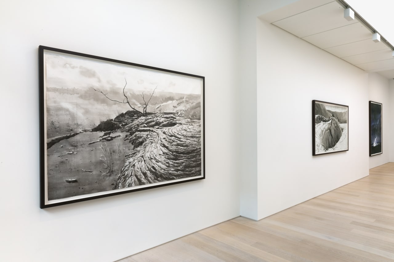 Installation view of works by Emma Stibbon in Volcano at Cristea Roberts Gallery, 2017. Photo Jack Hems