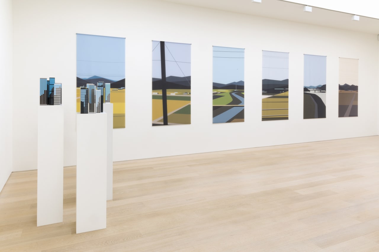 Installation view of Julian Opie at Cristea Roberts Gallery, London, 2017. Photo: FXP Photography