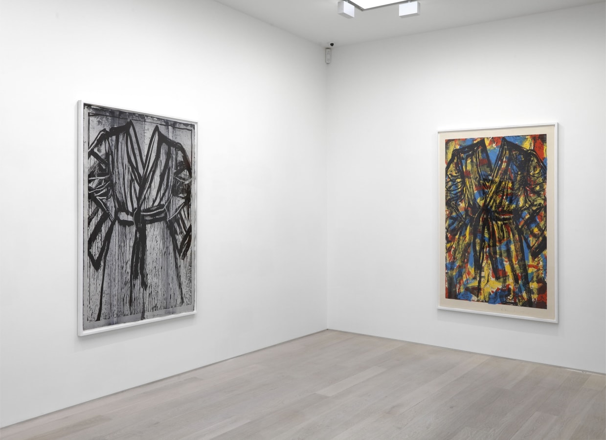 Installation view of Jim Dine: Painting with the Carver at Cristea Roberts Gallery, London, 2020. Photo: Mark Dalton.