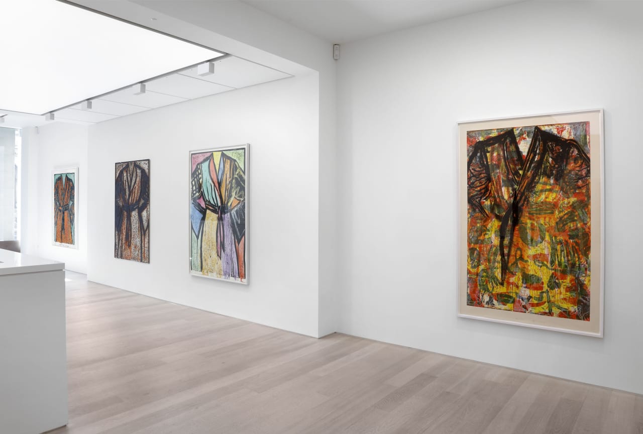 Installation view of Jim Dine: Painting with the Carver at Cristea Roberts Gallery, London, 2020. Photo: Mark Dalton.