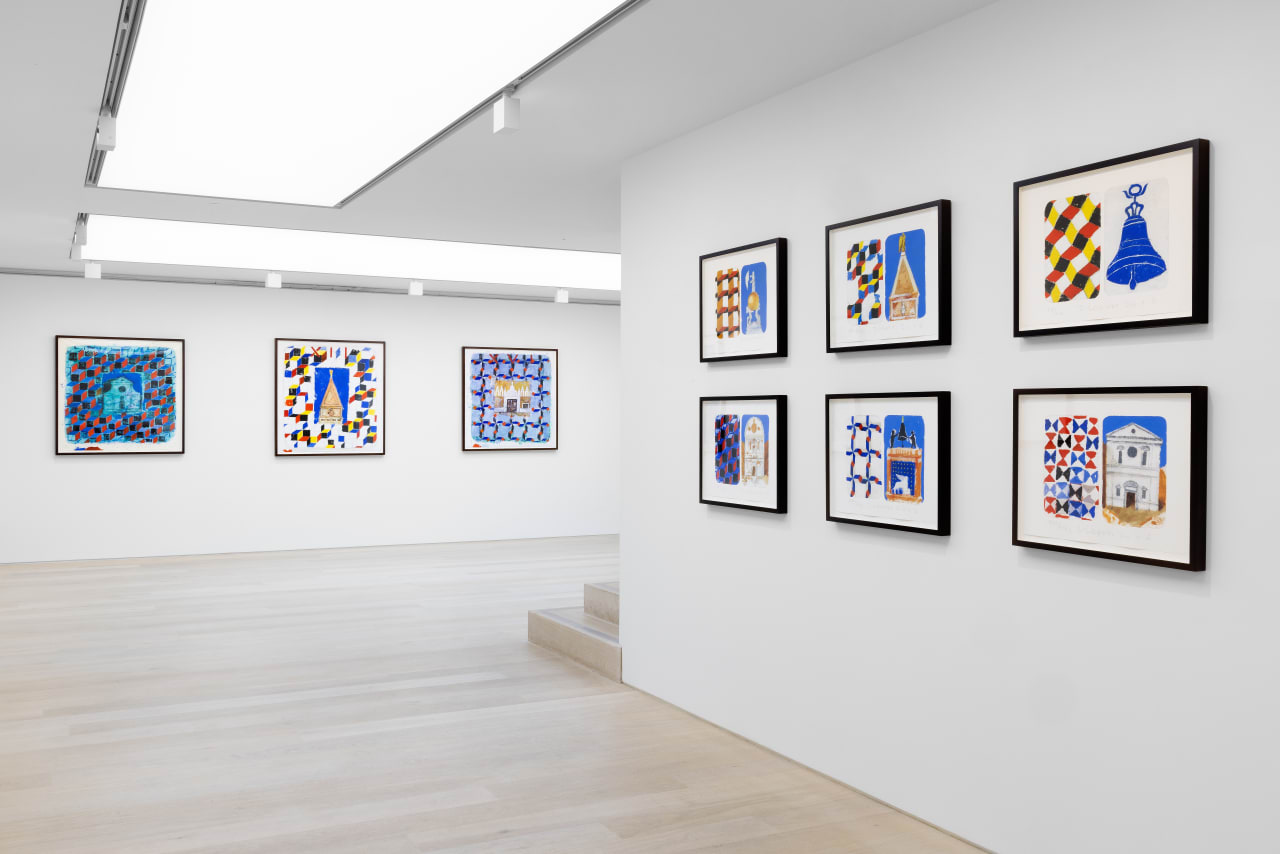 Installation view of Joe Tilson: Breaking the Rules at Cristea Roberts Gallery, London, 2023. Photo: Sam Roberts Photography